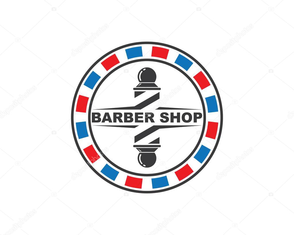 barber shop icon logo vector icon