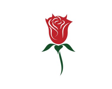 Gül çiçeği Logo vektör Şablonu 