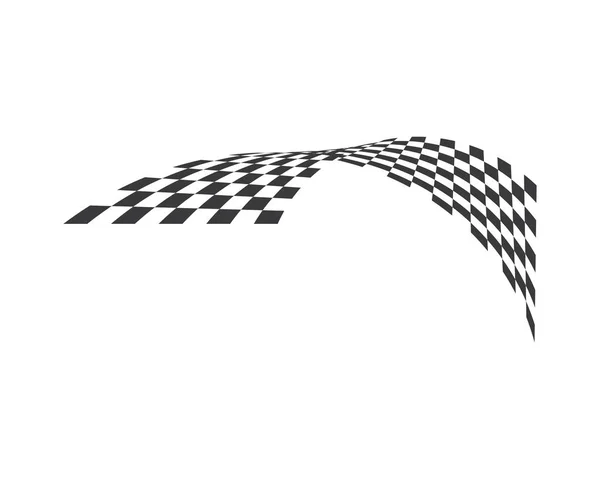 Drapeau de course icône de vecteur d'illustration automobile — Image vectorielle