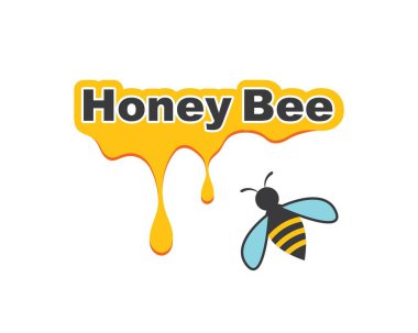 bal Arı Logo Şablon vektör simgesi illüstrasyon