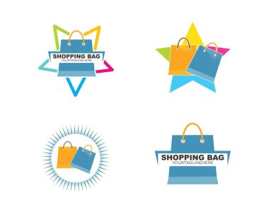 Alışveriş poşeti ikon vektör illüstrasyon tasarımı