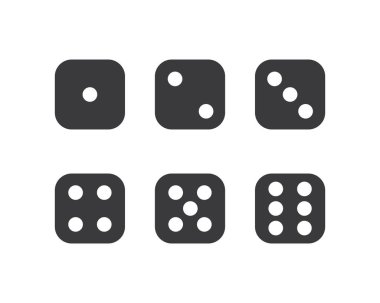 zar küpleri simge vektör illüstrasyon tasarımı