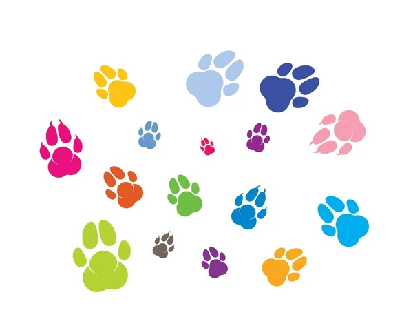 Paw logo icon of pet vector — Stock Vector