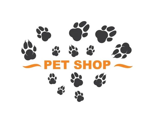 Paw logo icoon van Pet vector — Stockvector