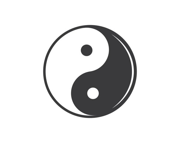yin yang vector icon illustration design