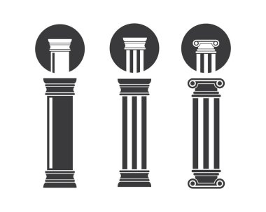 sütun Logo vektör Şablonu illüstrasyon