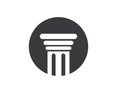 sütun Logo vektör Şablonu illüstrasyon