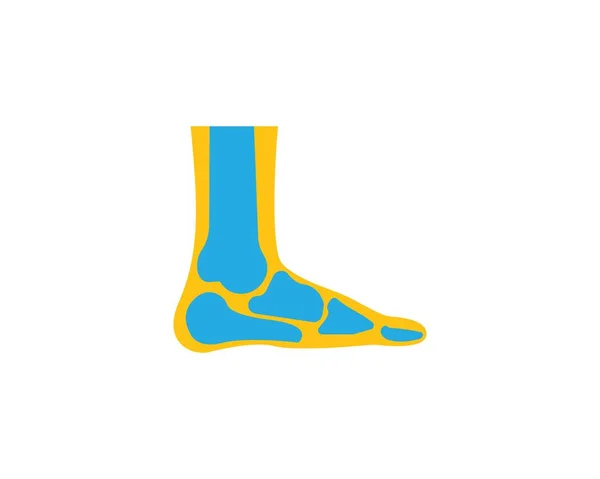 Hueso del pie logo vector ilustración — Vector de stock