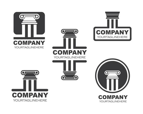 Pillar Logo vector Template illustration — Stock Vector