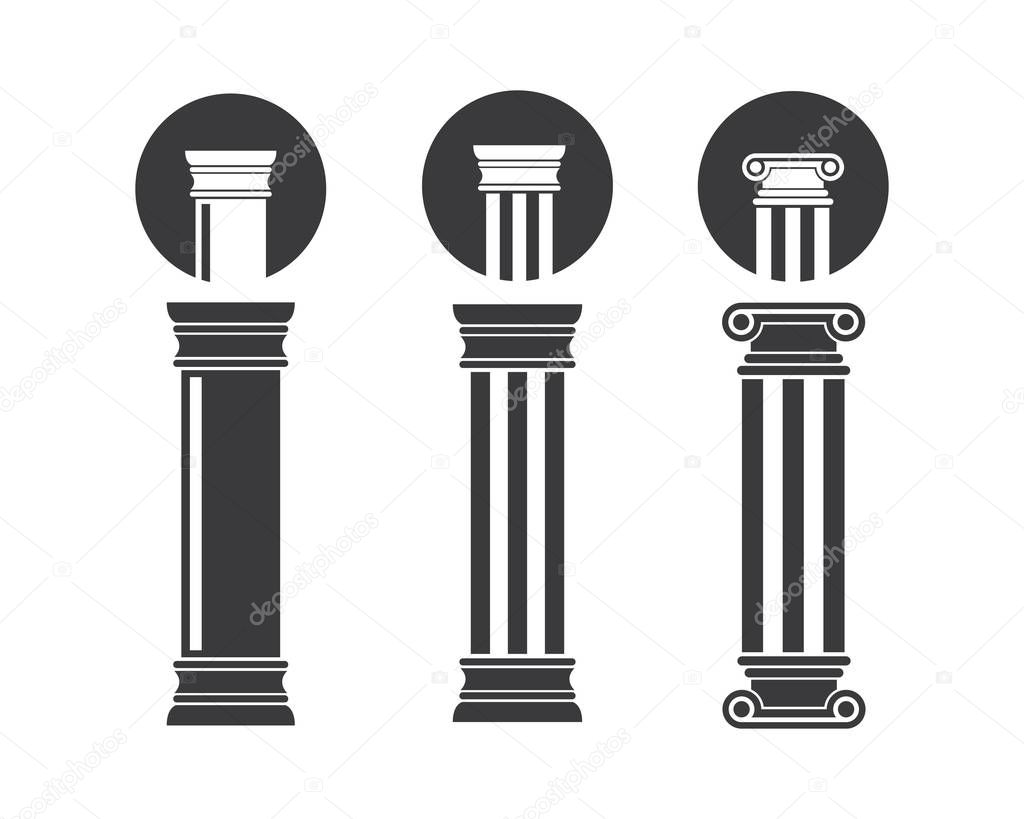pillar Logo vector Template illustration