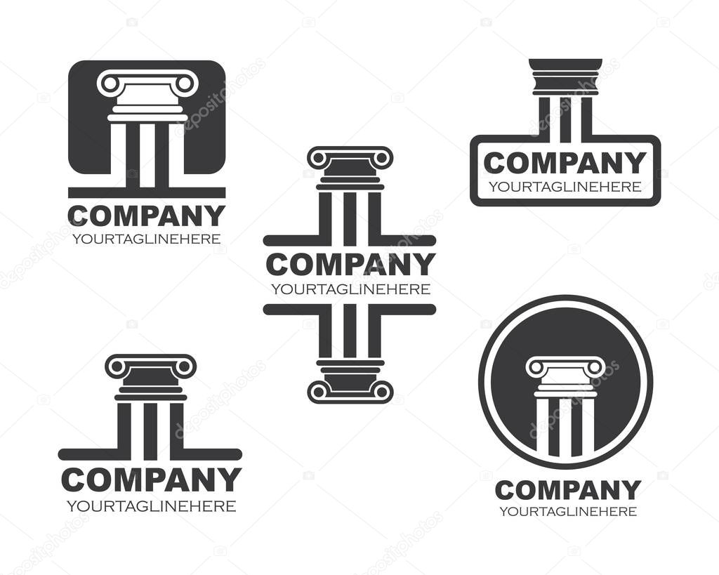 Pillar Logo vector Template illustration design