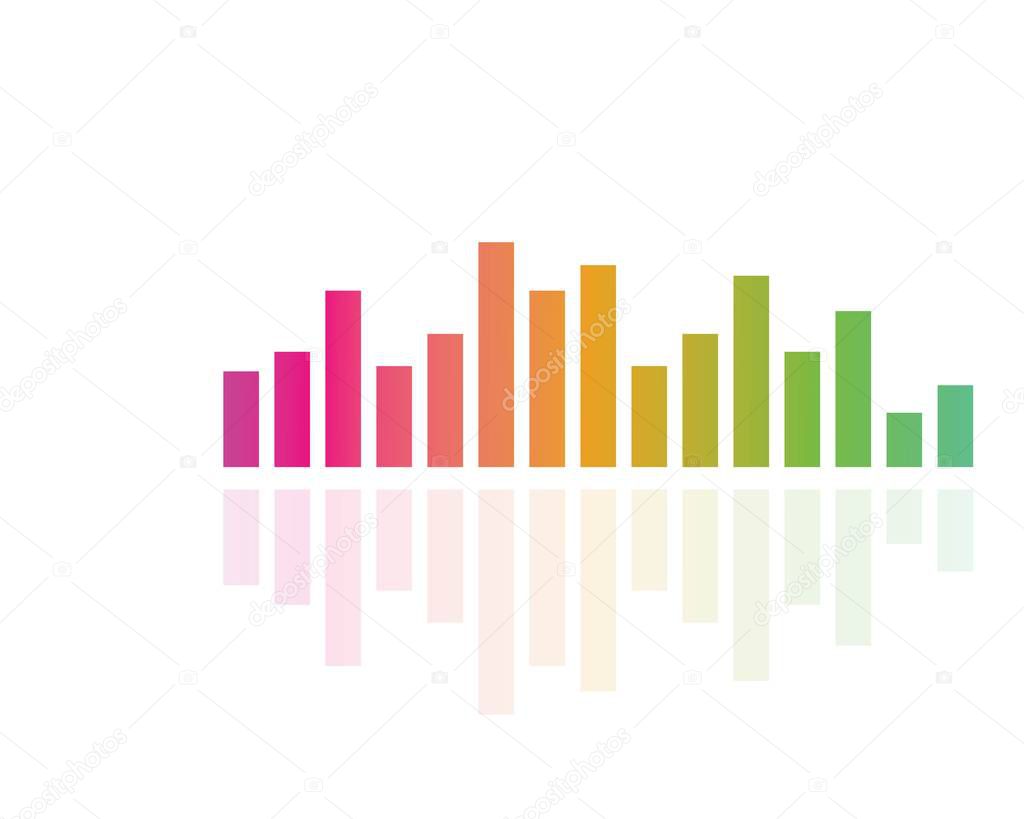 sound wave,pulse line,equaizer and sound effect ilustration logo