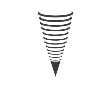 kasırga rüzgar simgesi logo vektör illüstrasyon