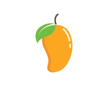 mango meyve vektör illüstrasyon logosu