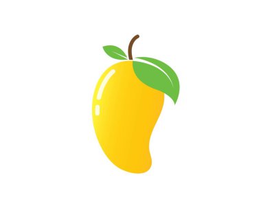 mango meyve vektör illüstrasyon logosu
