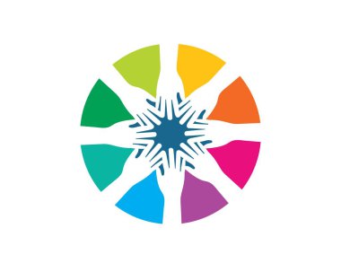Takım çalışması logo vektör illüstrasyon tasarımı