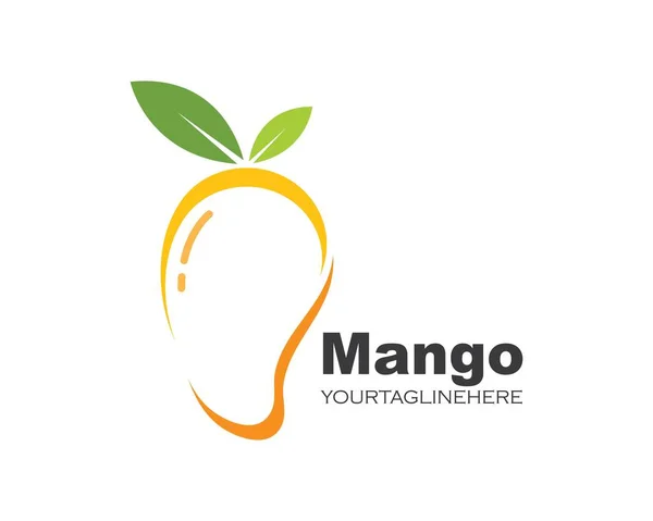 Mango fruta vector ilustración — Archivo Imágenes Vectoriales