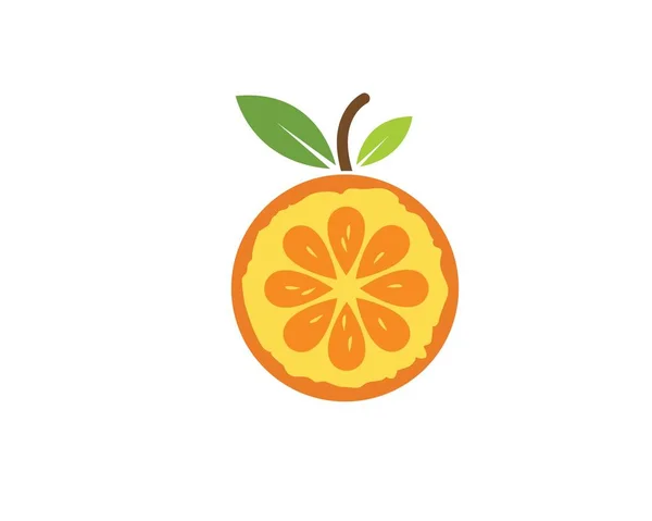 Ícone de fruta laranja logotipo do vetor ilustração —  Vetores de Stock