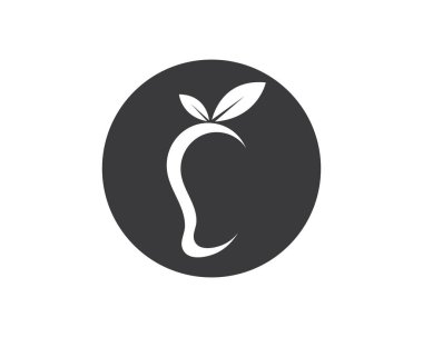mango meyve vektör illüstrasyon logosu