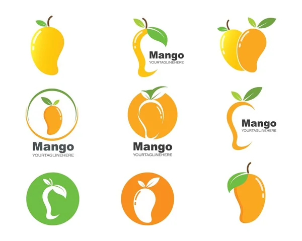 Μάνγκο φρούτο φορέα απεικόνιση λογότυπο — Διανυσματικό Αρχείο