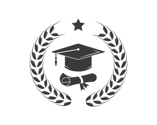 Graduação cap diploma vetor ilustração design — Vetor de Stock