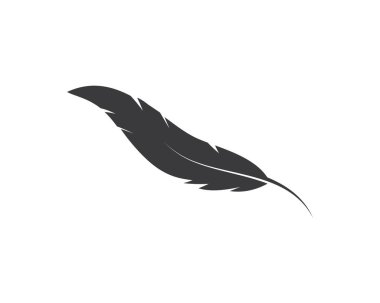 tüy simgesi illüstrasyon vektör şablonu