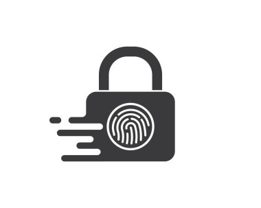parmak kilidi teknolojisi vektör illüstrasyonu