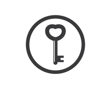 Anahtar vektör illüstrasyon simgesi