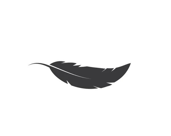 Feather icon illustration vector template — Stock Vector