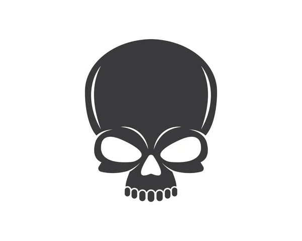 Crânio osso logotipo vetor ilustração —  Vetores de Stock