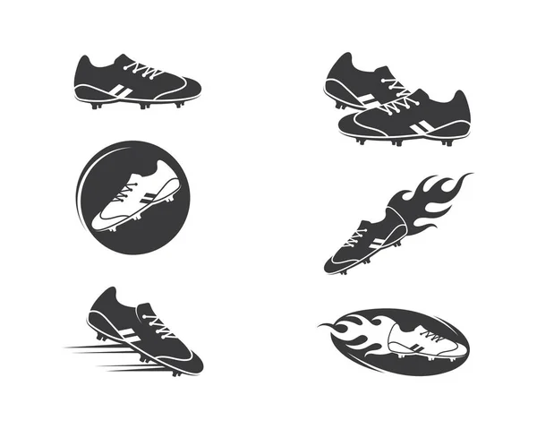 Дизайн векторной иконки футбольной обуви — стоковый вектор