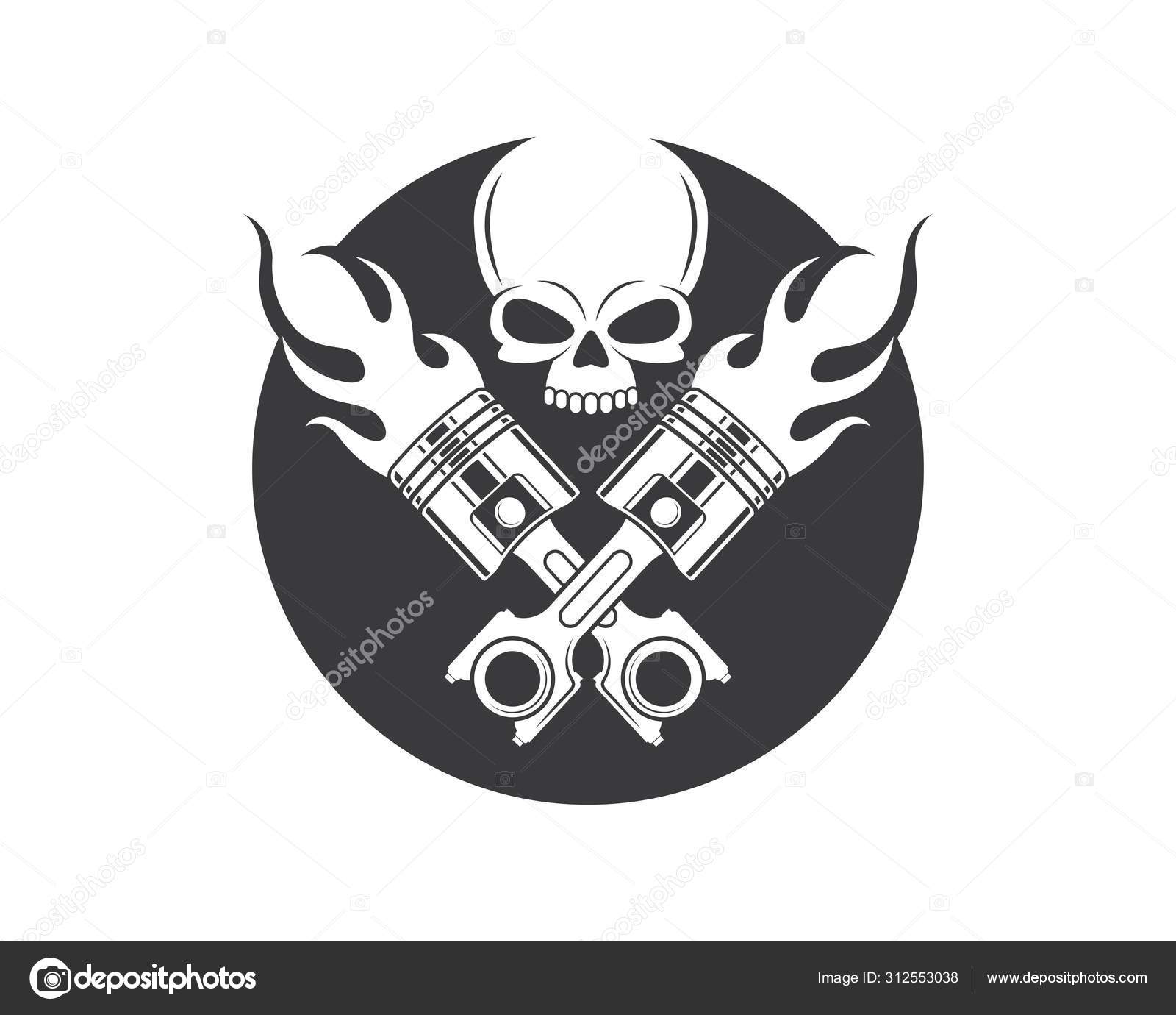 Engine pistons tattoo design Stock-Vektorbilder | DepositPhotos, image size:1600x1380