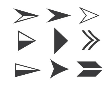 Ok vektör çizim simgesi dağıtım ve lojistik logosu