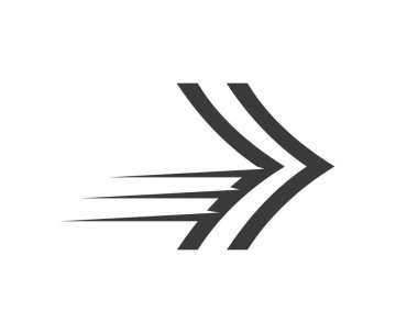 Ok vektör çizim simgesi dağıtım ve lojistik logosu