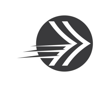 Ok vektör çizim simgesi dağıtım ve lojistik logosu