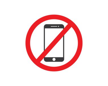 yasaklı telefon işareti vektör illüstrasyonu
