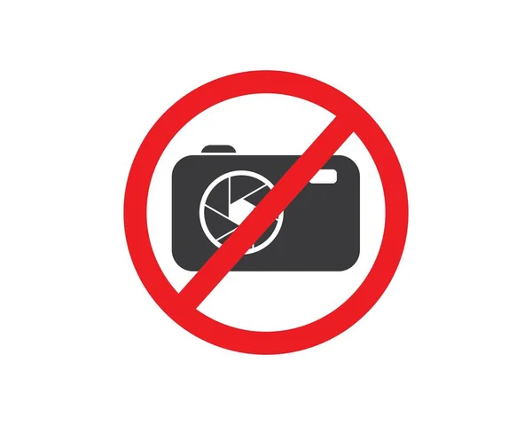 Förbud kamera tecken vektor illustration — Stock vektor