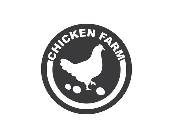 Illustrazione vettoriale icona logo pollo — Vettoriale Stock
