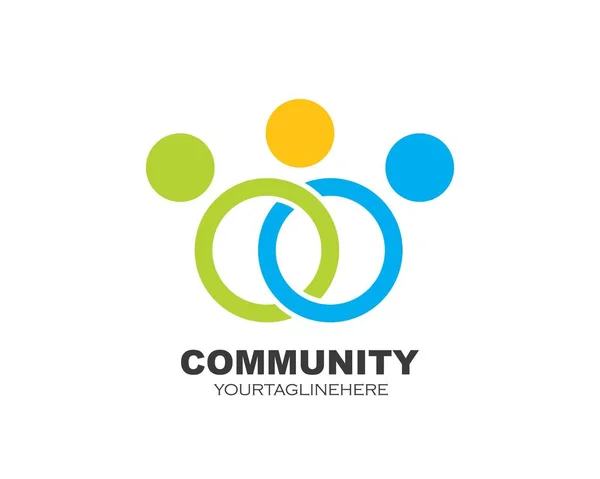 Liderazgo, comunidad, social y empresa Logo icono vector — Archivo Imágenes Vectoriales