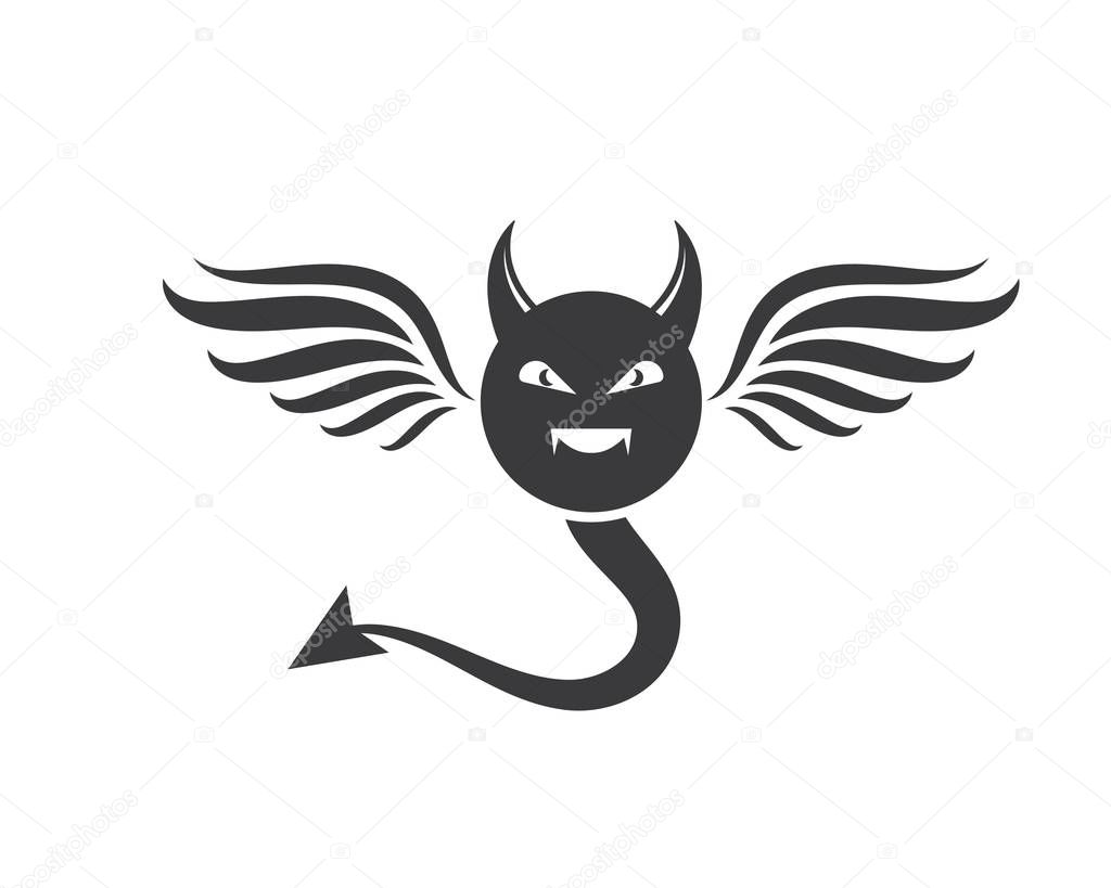 Devil logo vector template illustration design