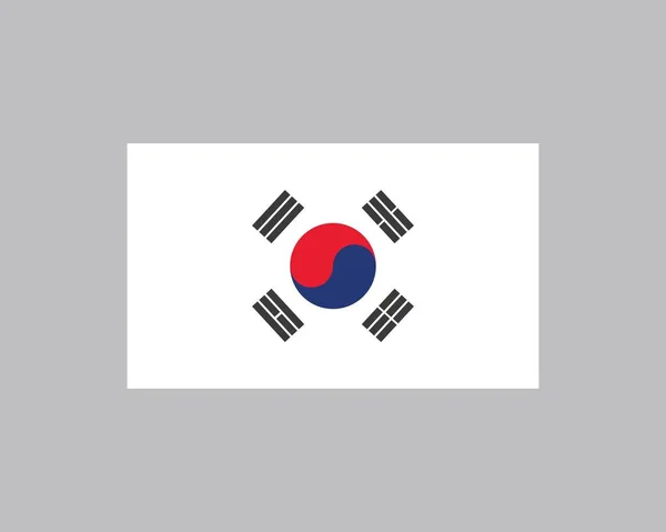 한국어 플래그 벡터 삽화 디자인 — 스톡 벡터