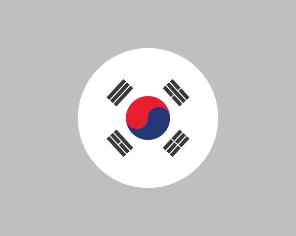 Desain gambar vektor flag korea - Stok Vektor