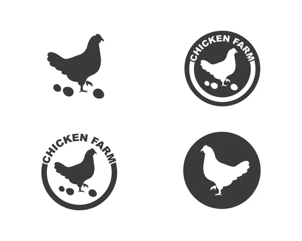 Векторная иллюстрация логотипа курицы — стоковый вектор