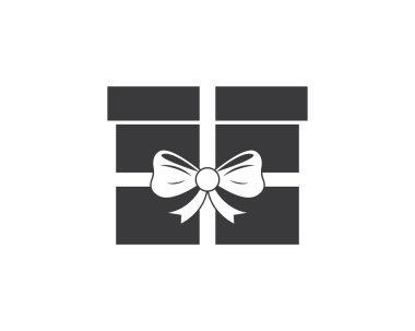 hediye kutusu logo vektör simgesi