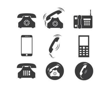 phone icon set vector illustration design