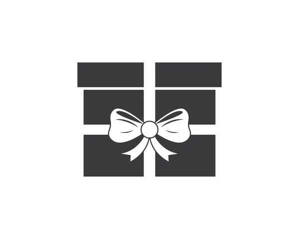 Regalo caja logo vector icono — Vector de stock