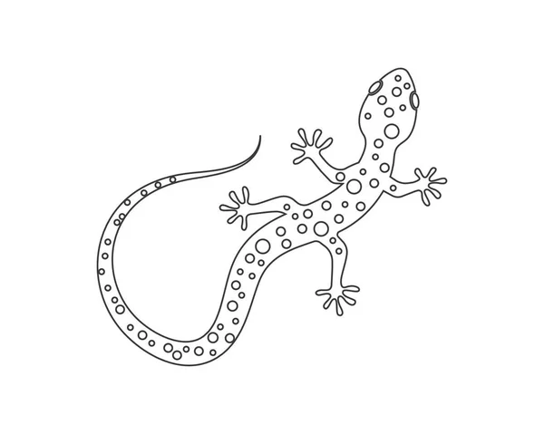 Ilustração do ícone do vetor do logotipo Gecko —  Vetores de Stock