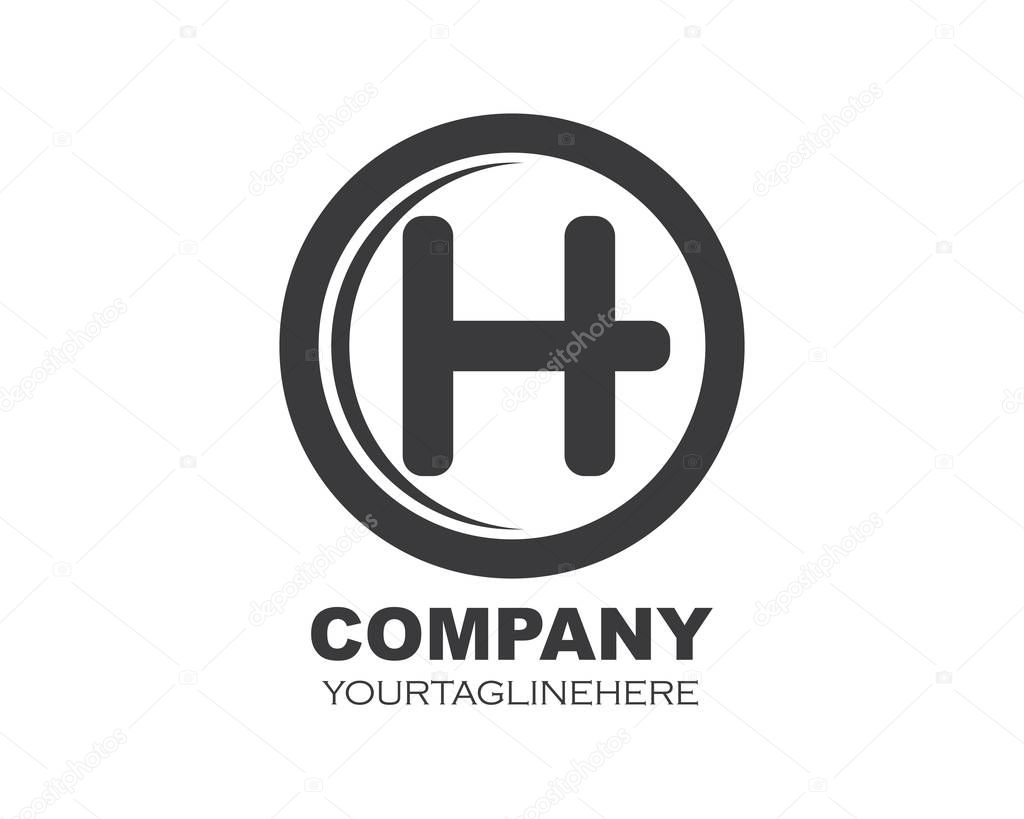 H letter ilustration logo vector icon 