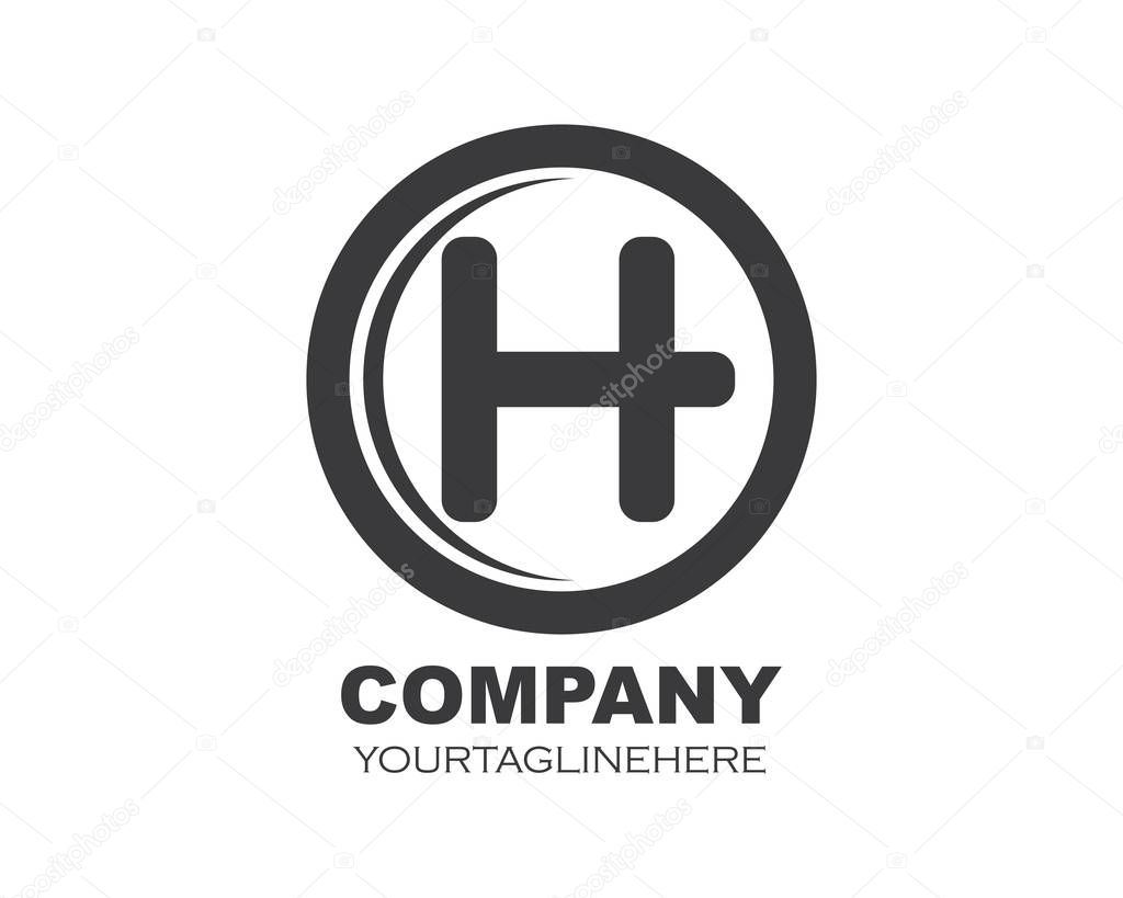H letter ilustration logo vector icon template