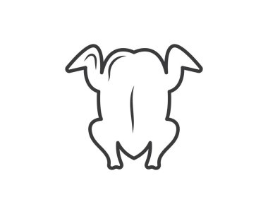 illüstrasyon simge vektör tavuk